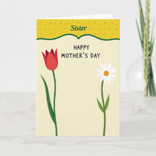Lovely Mothers Day Sister Card