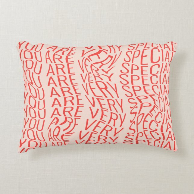 Lovely motivational inscription: you are very spec accent pillow (Front)