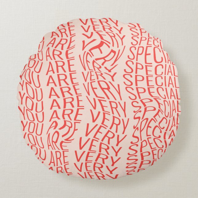 Lovely motivational inscription: you are very spec round pillow (Front)