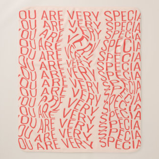 Lovely motivational inscription: you are very spec sherpa blanket