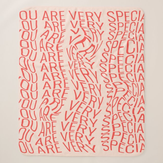 Lovely motivational inscription: you are very spec sherpa blanket (Front)