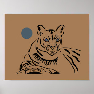 Lovely Mountain Lion Matte Poster
