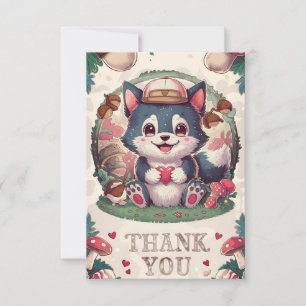 Lovely Mystical Wolf Thank You Card