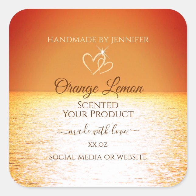 Lovely Ocean Design Product Packaging Labels (Front)