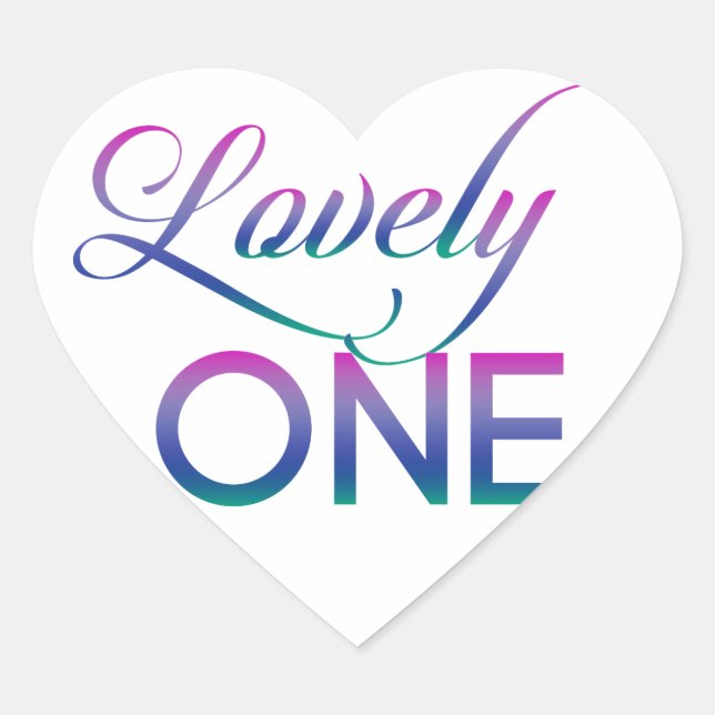 Lovely One Heart Sticker (Front)