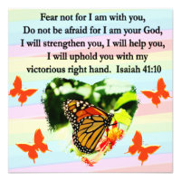 LOVELY ORANGE BUTTERFLY ISAIAH 41:10 DESIGN