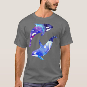 Lovely Orca Couple Yin Yang Swim Art Design 42 T-Shirt