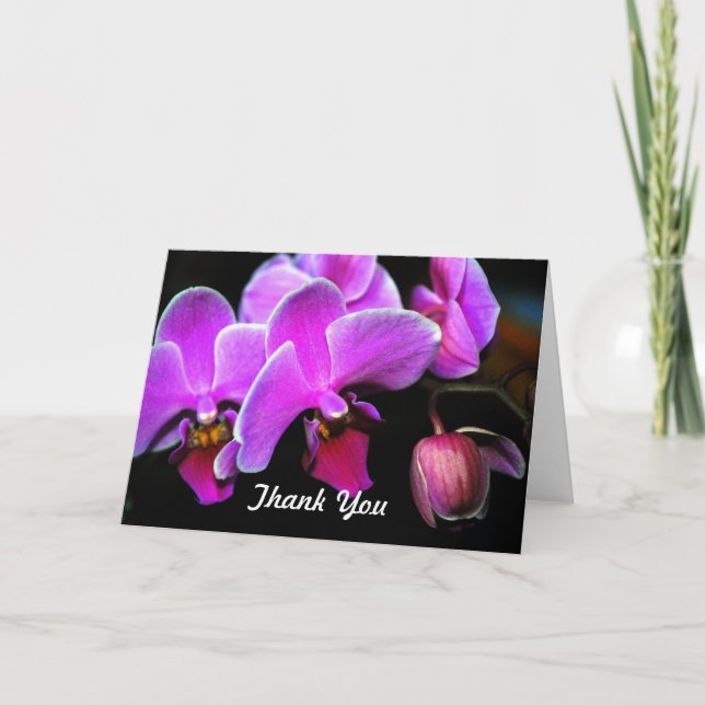 Lovely Orchid Thank You Card (Front)
