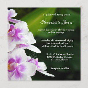 Lovely Orchid Wedding Invitation