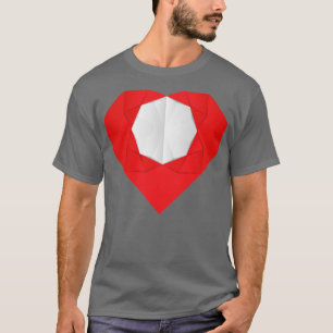 Lovely origami heart with a flower in it  T-Shirt
