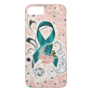Lovely ovarian cancer awareness cell phone case