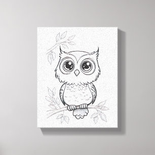 Lovely Owl Stretched Canvas Print