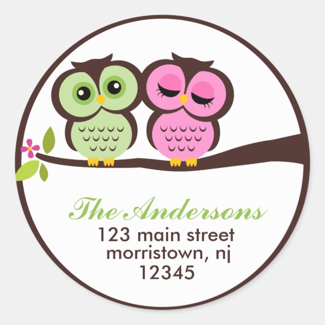 Lovely Owls Address Labels (Front)