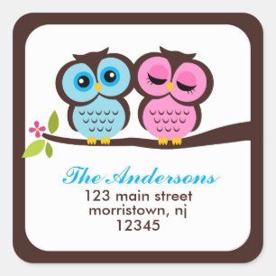 Lovely Owls Address Labels
