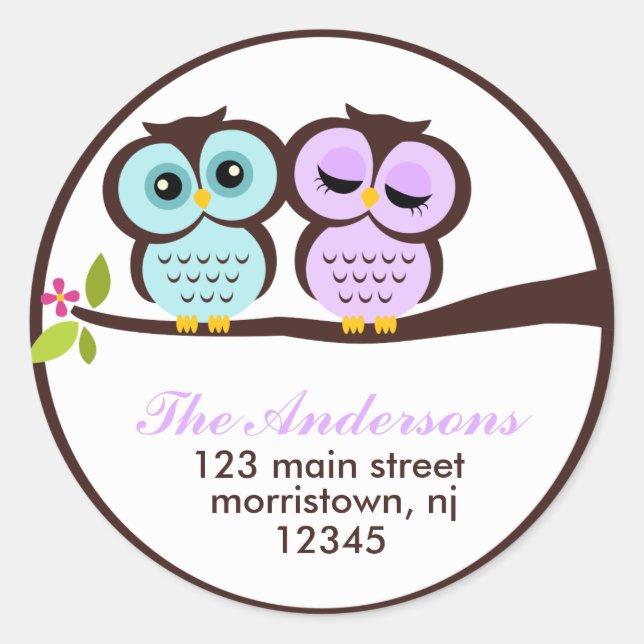 Lovely Owls Address Labels (Front)