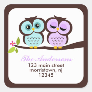 Lovely Owls Address Labels