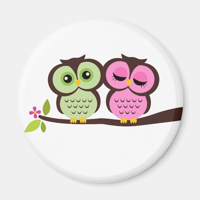 Lovely Owls Magnet (Front)