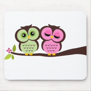 Lovely Owls Mouse Pad