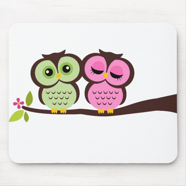 Lovely Owls Mouse Pad (Front)