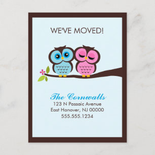 Lovely Owls Moving Announcements