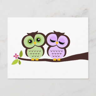 Lovely Owls Wedding Response Cards