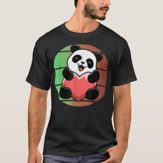 Lovely Panda Bear Sunset  T-Shirt
