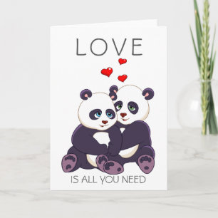 Lovely Pandas Holiday Card