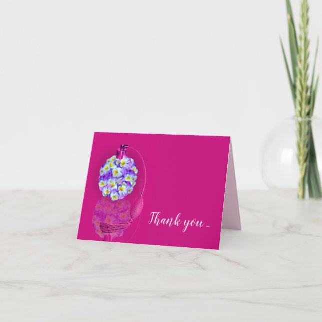 Lovely Pansy Atomizer Birthday Party Card (Front)