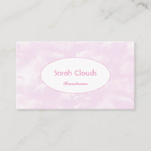 Lovely Pastel Baby Pink Sky Clouds Elegant Stylish Business Card