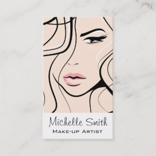 Lovely pastel make up artist  branding business card