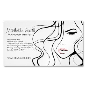 Lovely pastel make up artist  branding 	Magnetic business card
