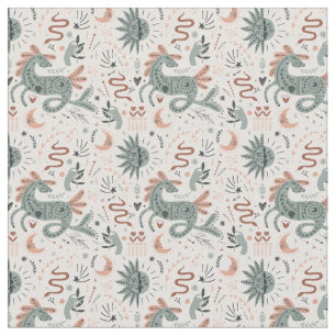 Lovely pastel Pink and green pattern for her Fabric