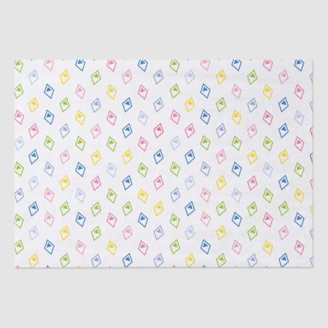 Lovely pattern Caro rhombus diamond shape Tissue Paper (Front)