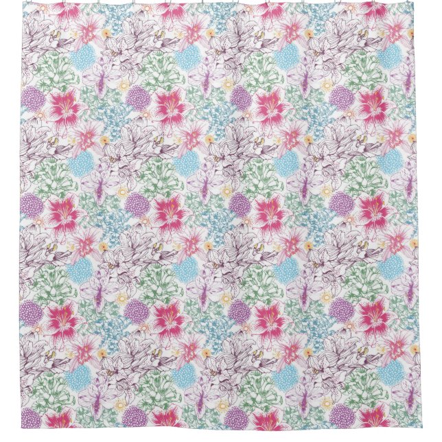 Lovely pattern with colourful flowers (Front)