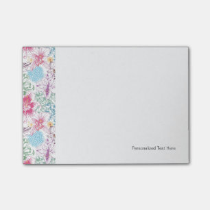 Lovely pattern with colourful flowers post-it notes