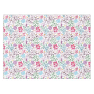 Lovely pattern with colourful flowers tablecloth
