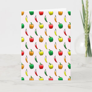 Lovely pattern with peppers and long sweet peppe card