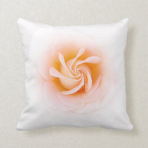 Lovely Peach Coloured Rose Throw Pillow