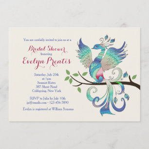 Lovely Peacock Invitation