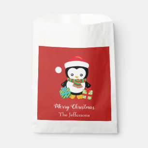 Lovely Penguin Merry Christmas Favour Bag