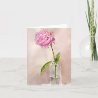 Lovely Peony Flower Note Card