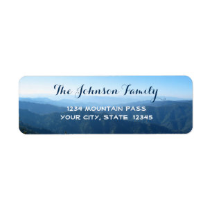 Lovely Personalized Template with blue Mountains