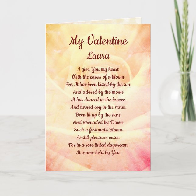 Lovely personalized Valentines Greetings Card (Front)