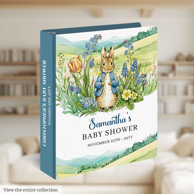 Lovely Peter Rabbit Baby Shower Guest Book Binder (Lovely Peter Rabbit Baby Shower Guest Book Binder)