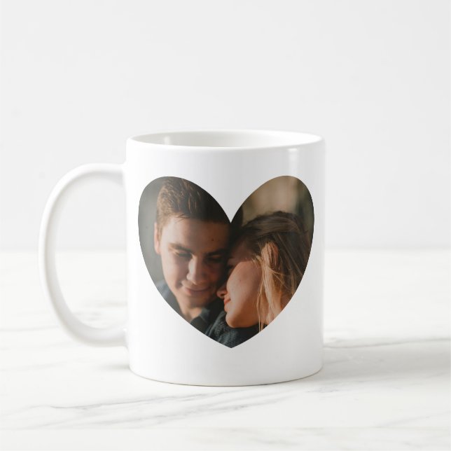 Lovely Photo of Couple Inside Heart Frame Mug (Left)