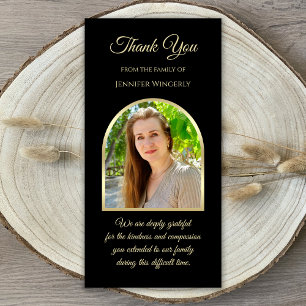 Lovely Photo Sympathy Memorial Thank You Card