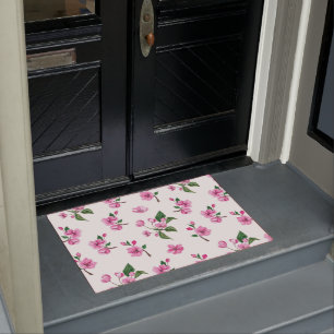 Lovely Pink Cherry Blossom   Doormat