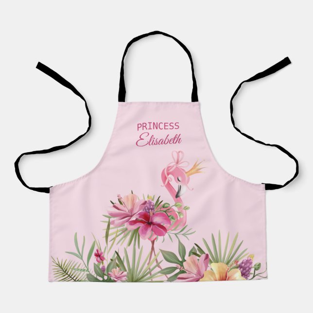 Lovely Pink Flamingo Apron (Front)