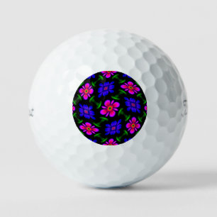 Lovely Pink Flowers Pattern Golf Balls