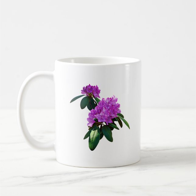 Lovely Pink Rhododendrons Coffee Mug (Left)